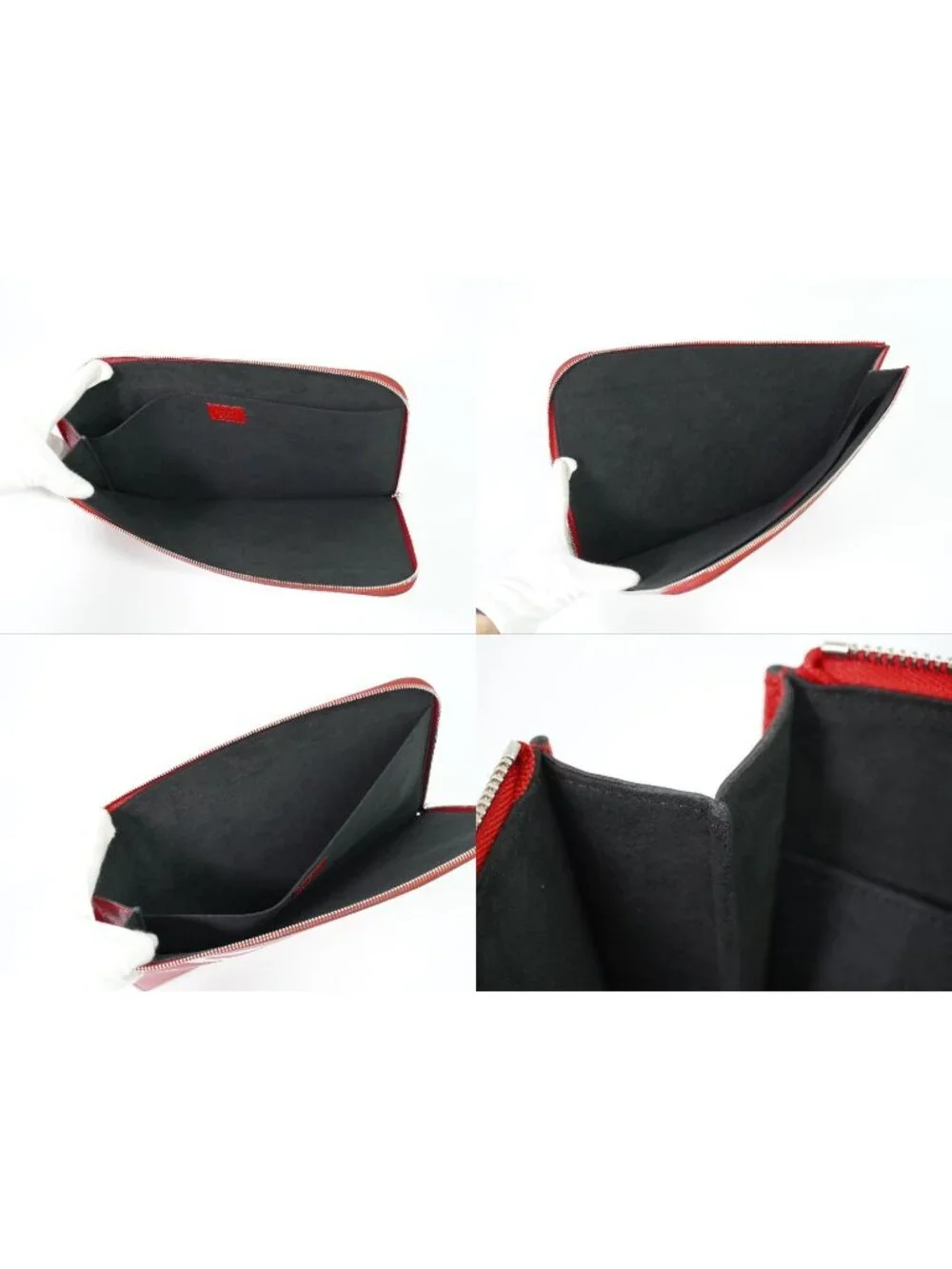 Louis Vuitton LV Supreme Pochette Jour GM Epi Leather Clutch Red White